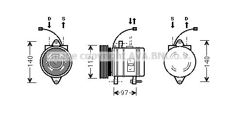 AVA QUALITY COOLING Компрессор, кондиционер HYK013